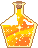 Bottle of sparkly yellow stuff